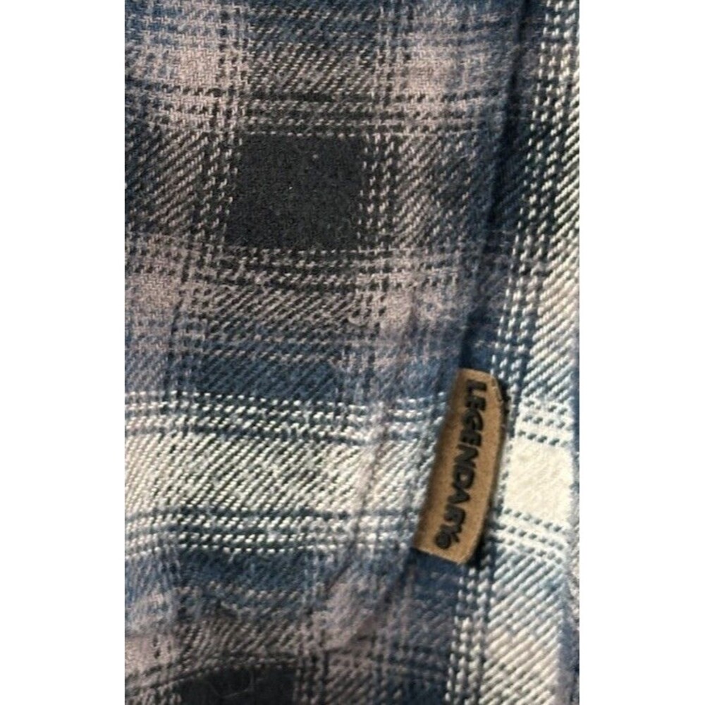 Legendary Whitetails Men's Long Sleeve Blue Plaid Flannel Size XL 100% Cotton - Picture 7 of 8